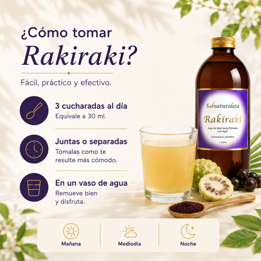 RAKIRAKI - Zumo concentrado de Noni + Açai