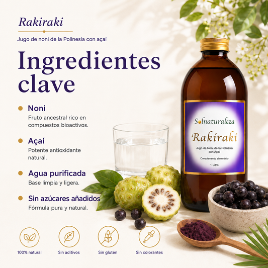 RAKIRAKI - Zumo concentrado de Noni + Açai