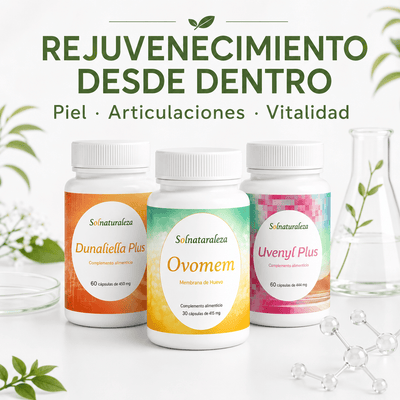 Pack Rejuvenecimiento del Método MAR ( 2 Dunaliella+2 Uvenyl Plus + 2 Ovomen) - Solnaturaleza2