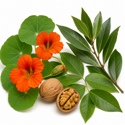 Capuchina · Nogal · Laurel