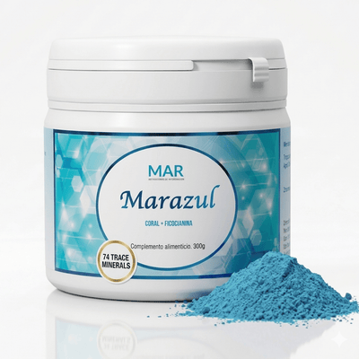MARAZUL Puro Coral Sango Micro pulverizado de Okinawa + Ficocianina - Solnaturaleza