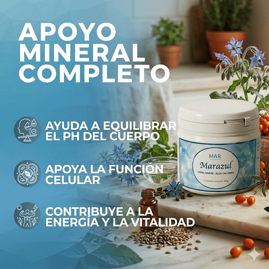 MARAZUL Puro Coral Sango Micro pulverizado de Okinawa + Ficocianina - Solnaturaleza
